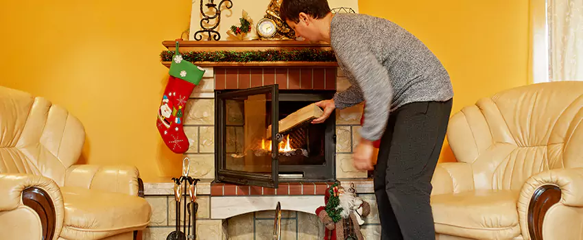 Rusted Metal Fireplace Restoration in Willoughby, Ohio